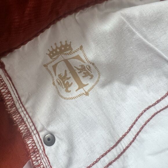 Talbot's Stretch Corduroy Straight Leg Pants 16 Burnt Orange Supersoft Career - Picture 9 of 9